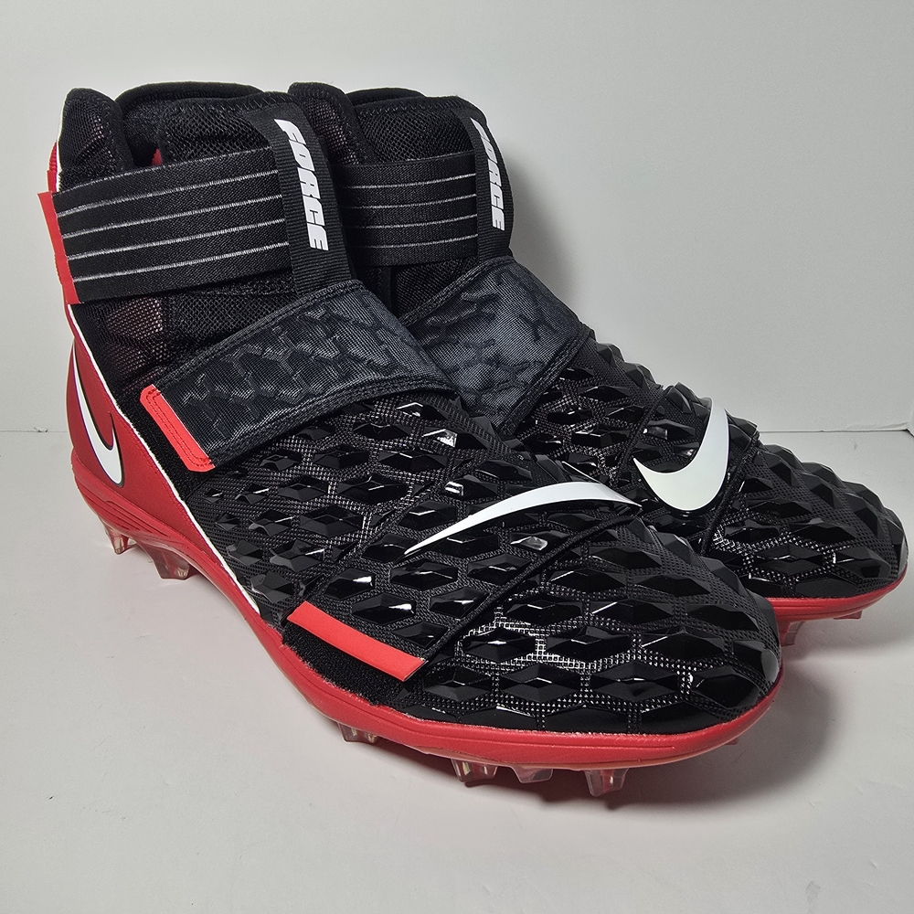 Size 14 Nike Force Savage Elite 2 P Men's Football Cleats Black/Red BV3962-002